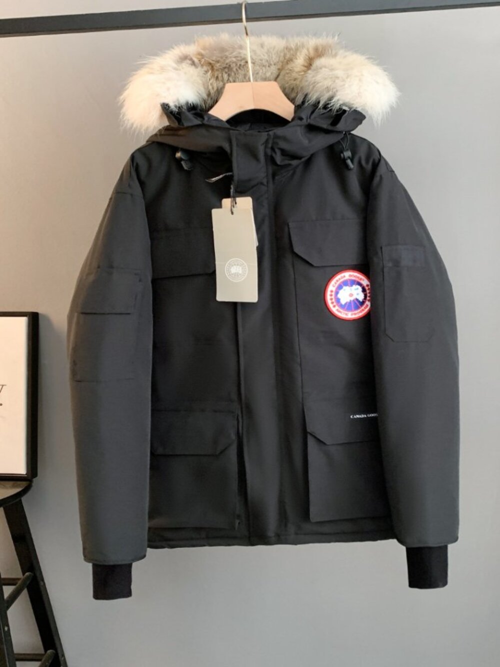 Canada Goose Expedition Black Fur Hood Parka Jacket